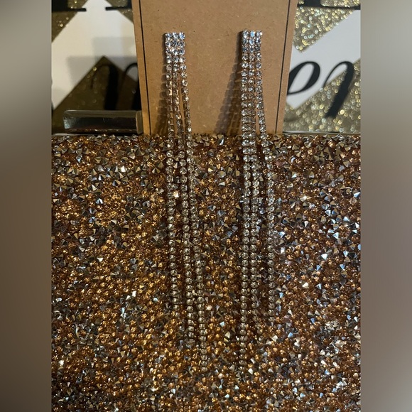 JEWEL BADGLEY MISCHKA Beautiful Rose Gold Evening Heels Size 8 W/Accessory Set - Picture 10 of 15